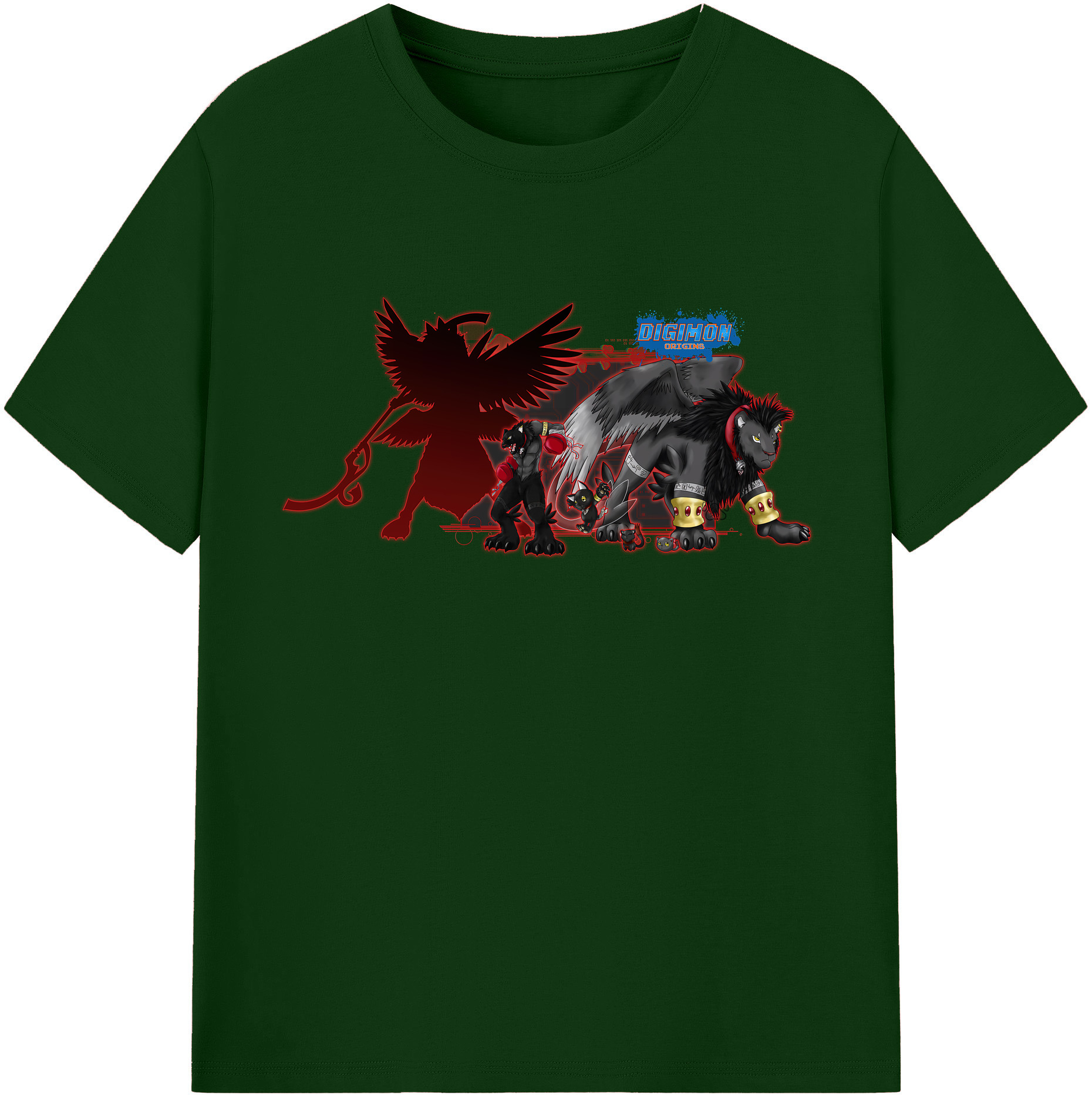 （画像用） Digimon デジタルモンスター/デジモン 綿100％半袖Tシャツ（フロントプリント）